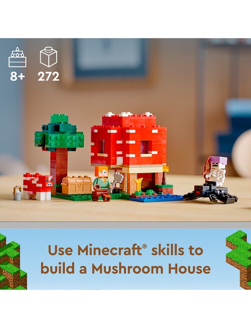 LEGO Minecraft The Mushroom House, 21179 product photo View 03 L
