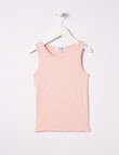 Blue Ink Girls Bamboo Singlet, Pink, 3-7 product photo