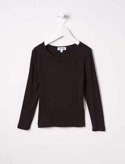 Blue Ink Boys Bamboo Long-Sleeve Top, Black, 3-7 product photo