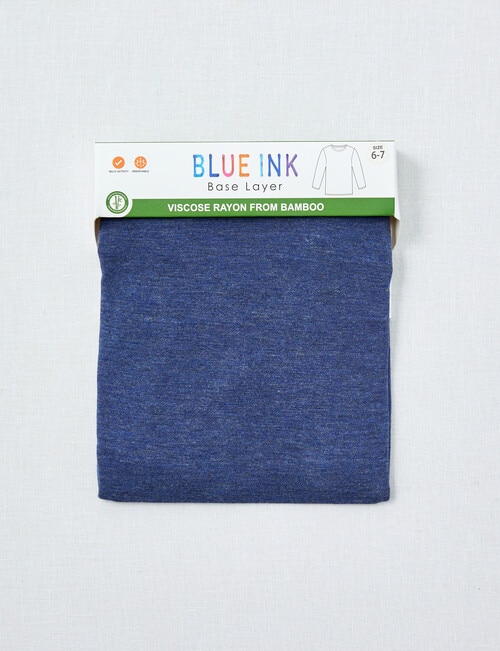 Blue Ink Boys Bamboo Long-Sleeve Top, Denim Marle, 3-7 product photo View 02 L