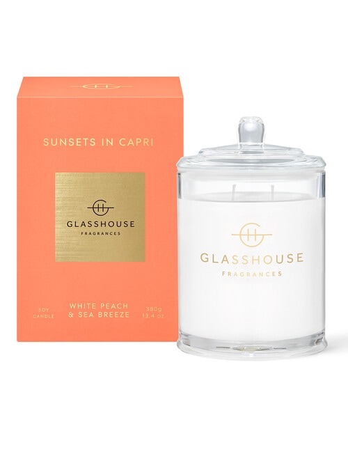 Glasshouse Fragrances Sunsets in Capri Soy Candle, 380g product photo