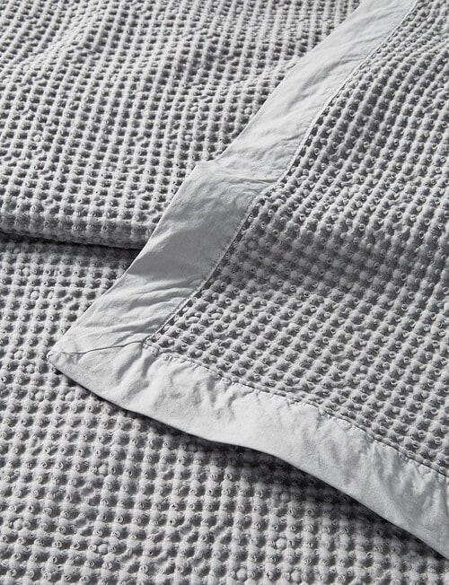 Kate Reed Sienna Waffle Blanket, Grey product photo View 02 L