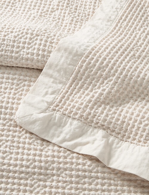 Kate Reed Sienna Waffle Blanket, Natural product photo View 02 L