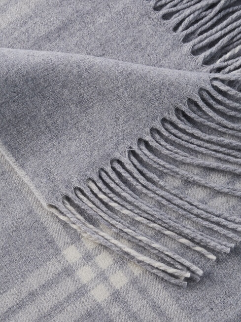 Kate Reed Check Throw, Grey product photo View 02 L