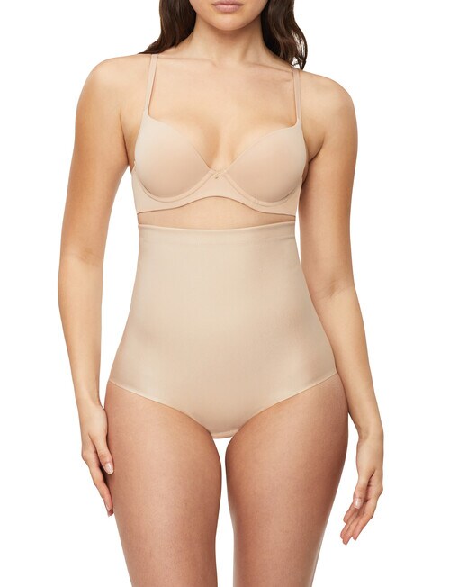 Nancy Ganz X-Factor High Waist Brief, Warm Taupe product photo View 04 L