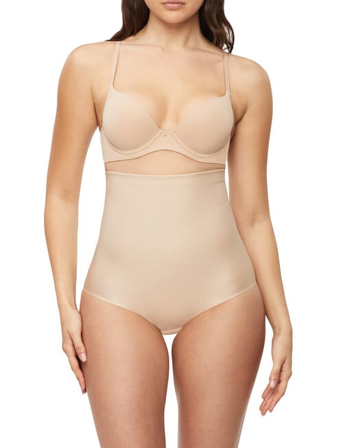 Nancy Ganz X-Factor High Waist Brief, Warm Taupe product photo View 04 L
