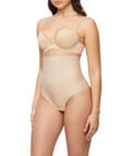 Nancy Ganz X-Factor High Waist Thong Brief, Warm Taupe product photo View 03 S