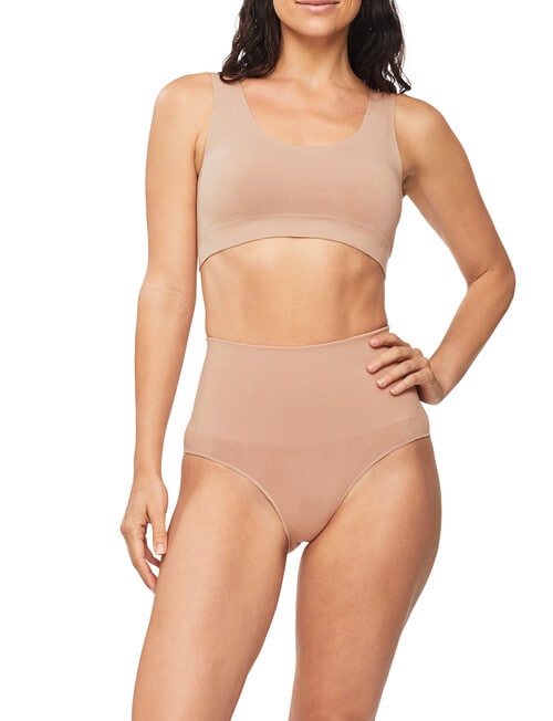 Nancy Ganz Bamboo Essentials Waisted Brief, Mahogany product photo View 02 L