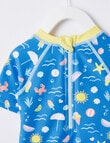 Teeny Weeny Swim Shop Beach Time Short-Sleeve Swimsuit product photo View 02 S