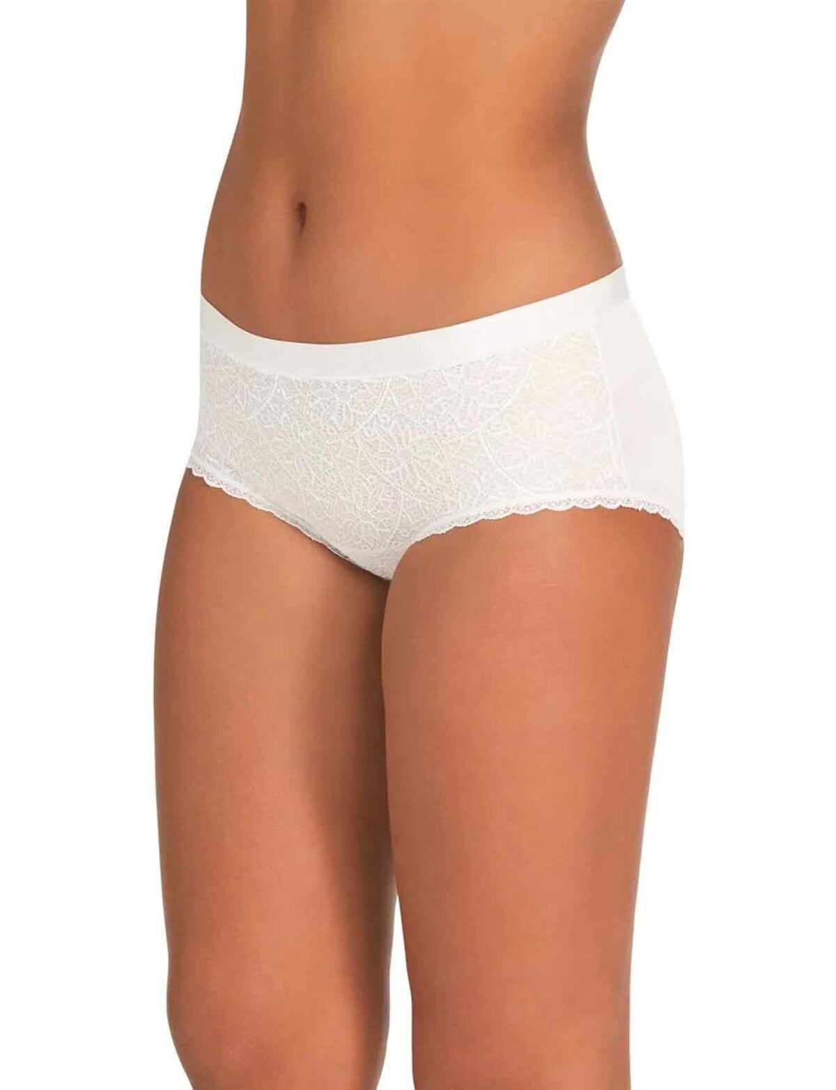 Berlei Barely There Lace Full Brief, Ivory - Briefs