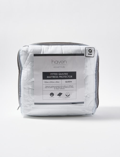 Haven Essentials Fitted Cotton Quilted Mattress Protector product photo View 02 L