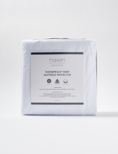 Haven Essentials Waterproof Terry Mattress Protector product photo View 02 L