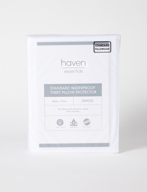 Haven Essentials Waterproof Terry Pillow Protector, Standard product photo