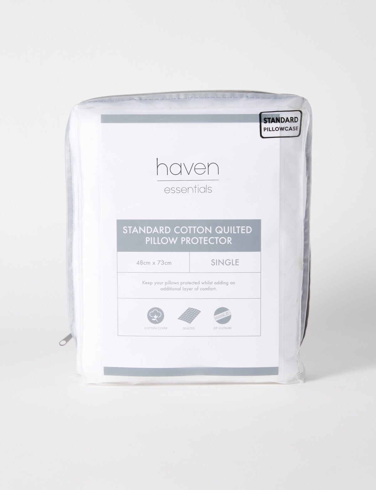 Haven Essentials Cotton Quilted Pillow Protector, Standard Underlays