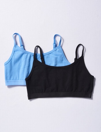 Blue Ink Crop Thin Strap, 2-Pack, Black & Blue, 6-16 product photo