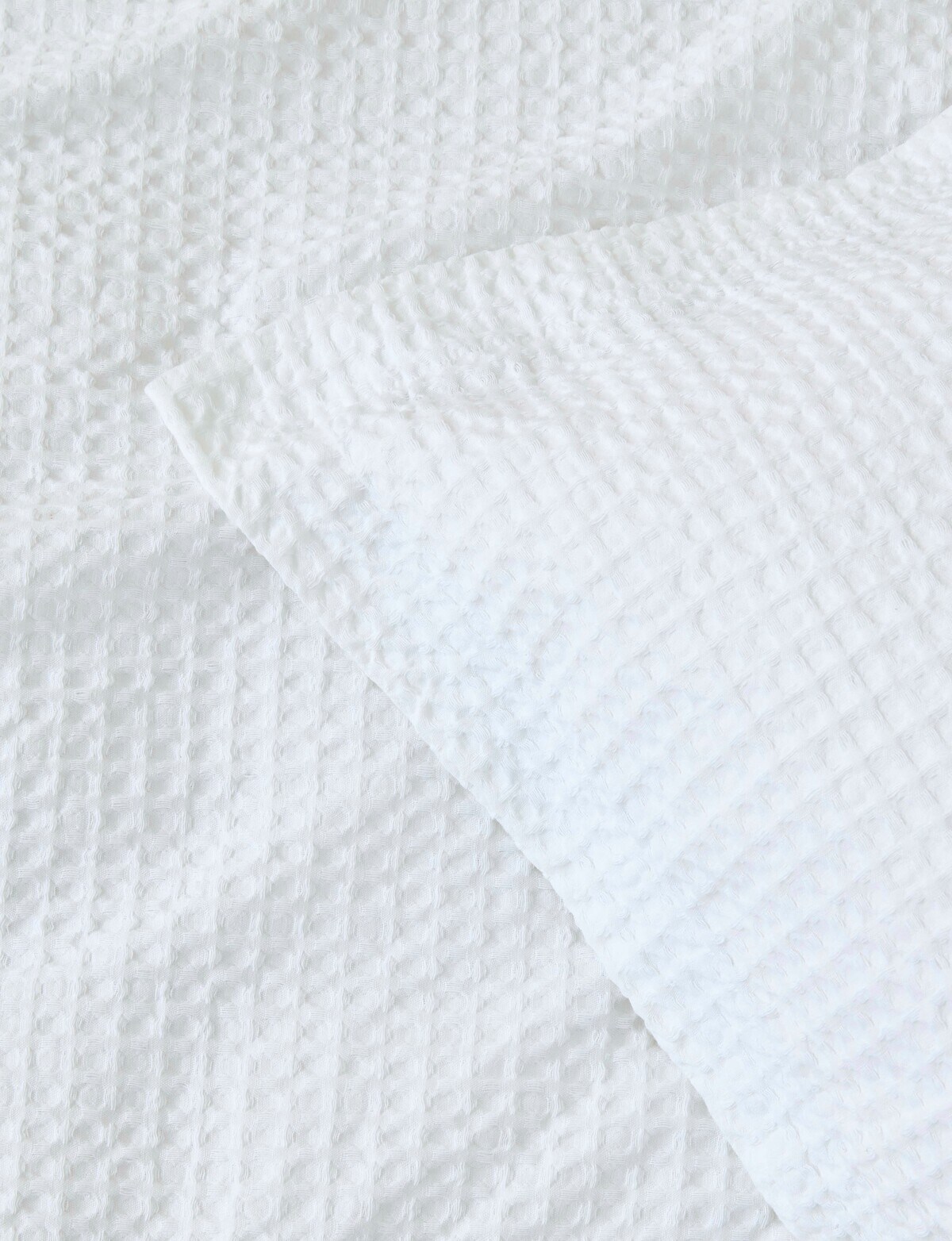 Kate Reed Lara Waffle Duvet Cover Set, White - Duvet Covers & Co-ordinates