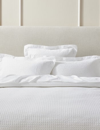 Kate Reed Lara Waffle Euro Pillowcase, White product photo
