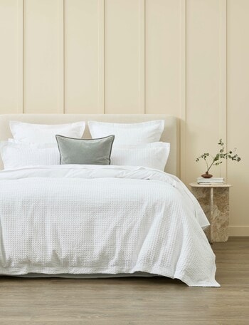Kate Reed Lara Waffle Duvet Cover Set, Blue product photo