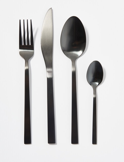 Amy Piper Noir Cutlery, 16-Piece, Black product photo View 04 L