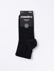 NZ Sock Co. Merino Anklet Sock, Black, 4-9 product photo View 02 S