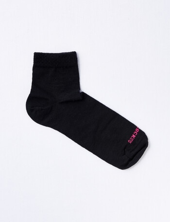 NZ Sock Co. Merino Anklet Sock, Black, 9-11 product photo