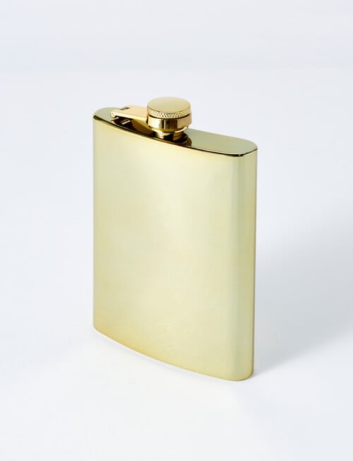 SouthWest Bar Hip Flask, 220ml, Gold product photo