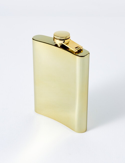 SouthWest Bar Hip Flask, 220ml, Gold product photo View 02 L