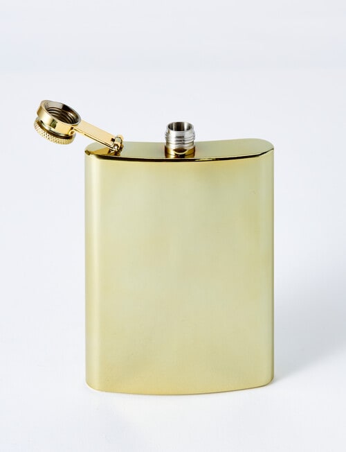 SouthWest Bar Hip Flask, 220ml, Gold product photo View 03 L