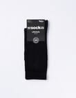 NZ Sock Co. Merino Comfort Top Sock, Black, 4-9 product photo View 02 S