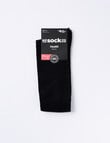 NZ Sock Co. Merino Comfort Top Sock, Black, 9-11 product photo View 02 S