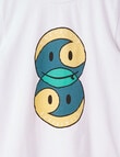 Mac & Ellie Smiley Face Short-Sleeve Tee, White product photo View 02 S