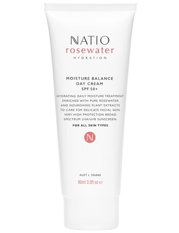 Natio Rosewater Hydration Moisture Balance Day Cream SPF50+, 90ml product photo