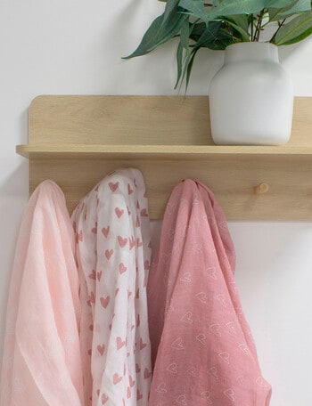 Bubba Blue Nordic Muslin Wrap, 3-Pack, Pink product photo