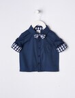 Teeny Weeny All Dressed Up Dress Shirt, Navy product photo View 02 S