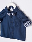 Teeny Weeny All Dressed Up Dress Shirt, Navy product photo View 03 S