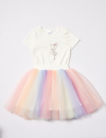 Teeny Weeny All Dressed Up Rainbow Prima Ballerina 2-Piece Set, Ivory product photo