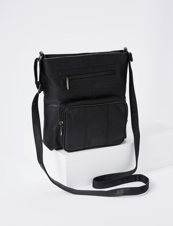 Milano Front Pocket Cross-Body Bag, Black product photo