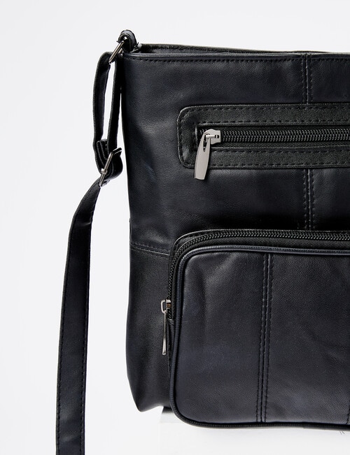 Milano Front Pocket Cross-Body Bag, Black product photo View 04 L