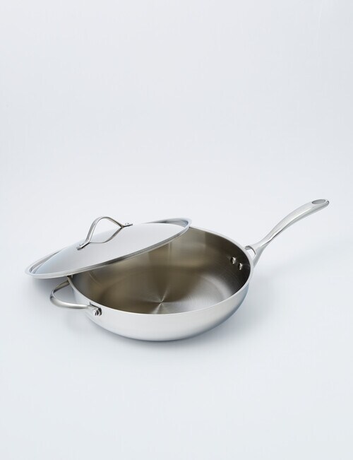Baccarat iD3 Stainless Steel Saute Pan with Helper, 30cm Saucepans