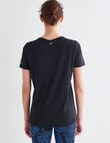 Superfit Scoop Hem Tee, Black product photo View 02 S