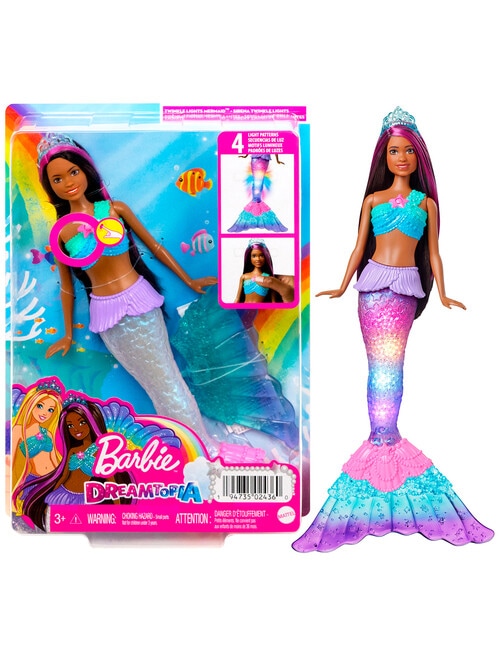 Barbie Dreamtopia Twinkle Lights Mermaid Doll, Assorted product photo View 02 L