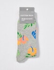 Mazzoni Tropical Cotton-Blend Dress Sock, Grey product photo View 02 S