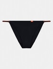 Me By Bendon Hold Me Tanga Brief, Black & Neon product photo View 04 S