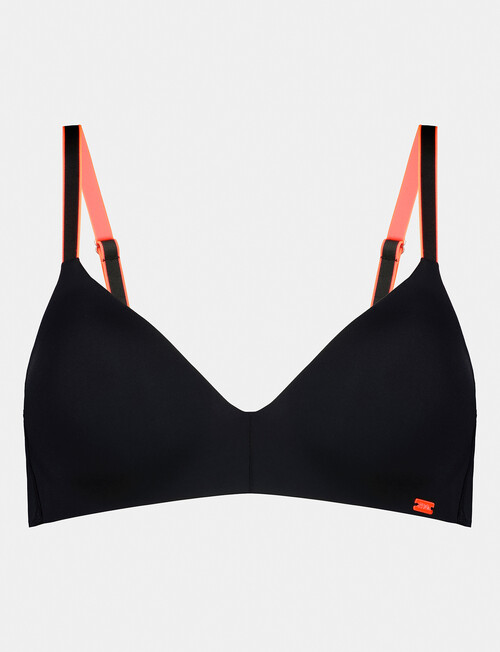 Me By Bendon Hold Me Wirefree Bra, Black & Neon, A-DD product photo View 04 L