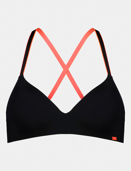 Me By Bendon Hold Me Wirefree Bra, Black & Neon, A-DD product photo View 05 L