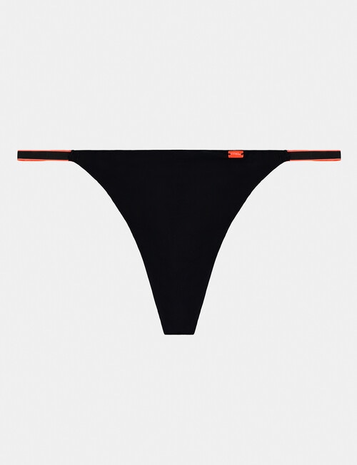 Me By Bendon Hold Me Thong, Black & Neon product photo View 03 L