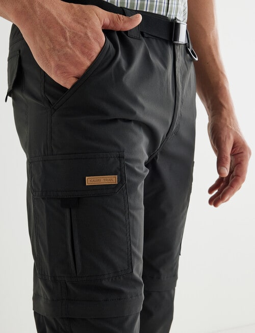 Kauri Trail Dune Convertible Pant, Charcoal product photo View 04 L