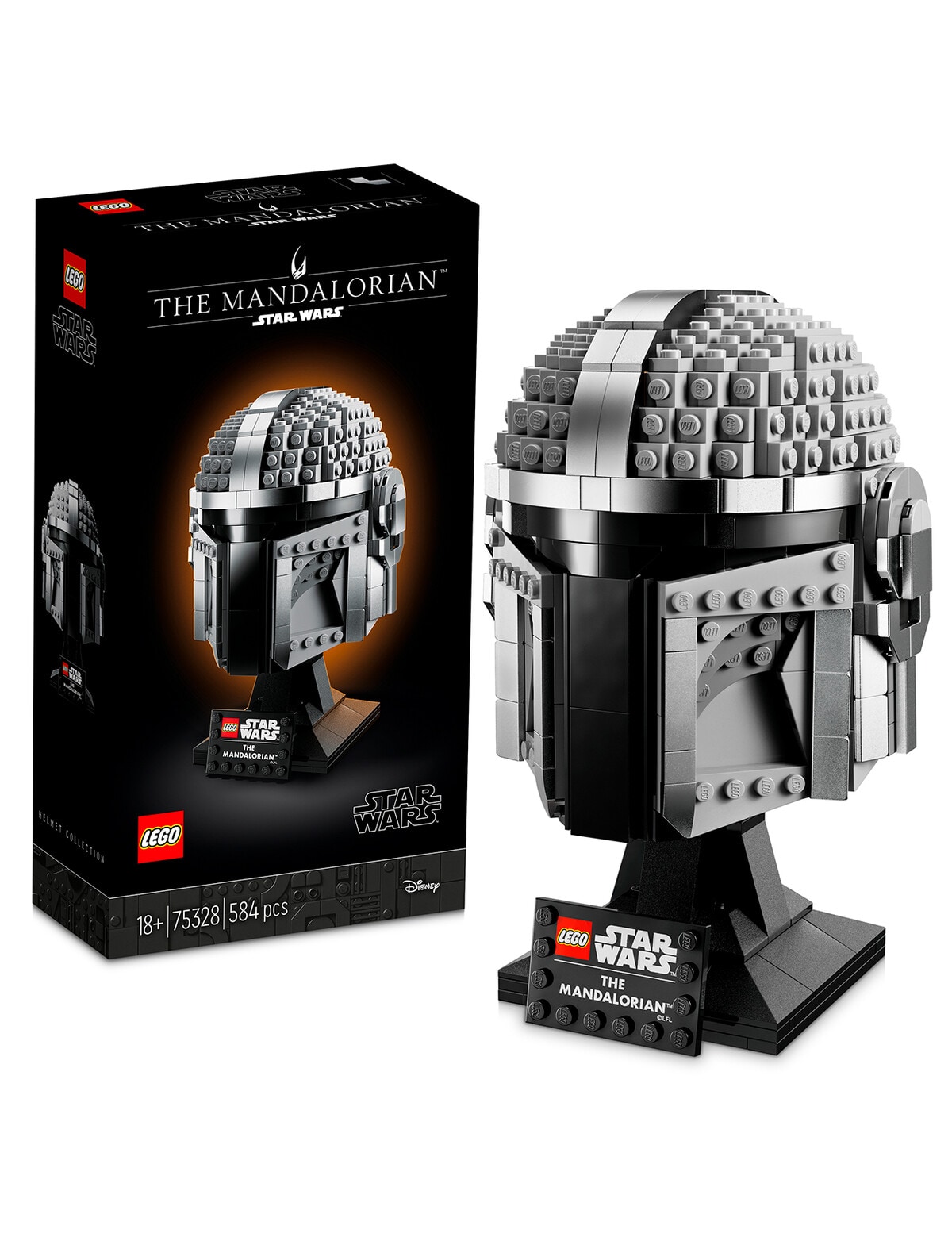 LEGO Star Wars The Mandalorian Helmet, 75328 Lego Construction