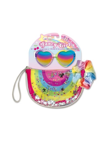 Hot Focus Fancy Girl Sunglasses with Wristlet & Scrunchie product photo
