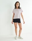 Champion French Terry Script Short, Black product photo View 03 S